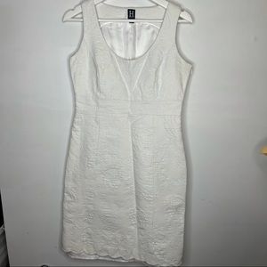 Hilfiger 8 White Dress Scalloped Hem